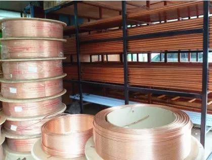 Máy điều hòa không khí Ống đồng Ống cuộn 6,35mm 1/4 inch Ống tròn đánh bóng